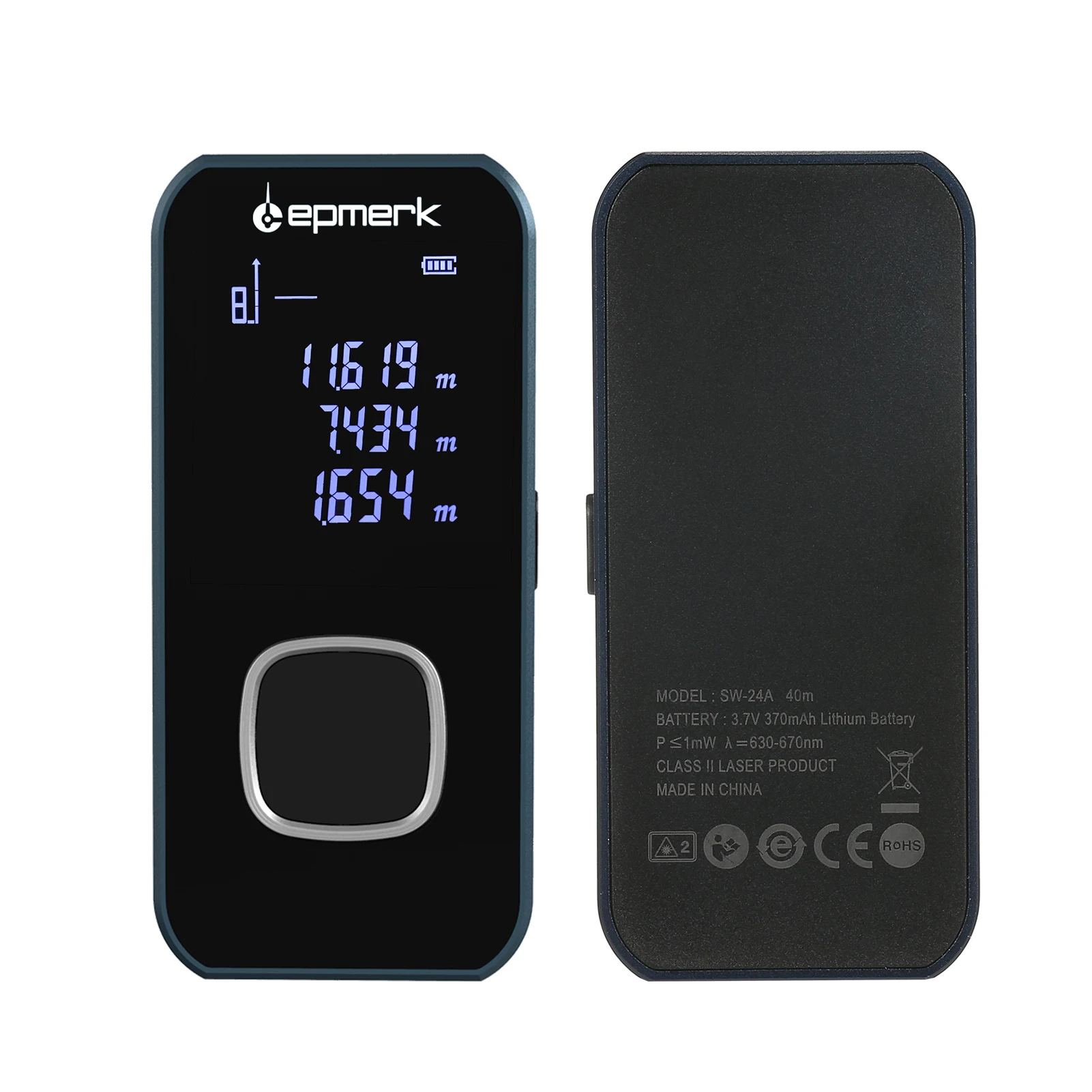 Lepmerk 196ft/60m قياس ليزر صغير ليزر رقمي مقياس مسافات الليزر أداة قياس المدى مكتشف مع شاشة LCD بإضاءة خلفية #1