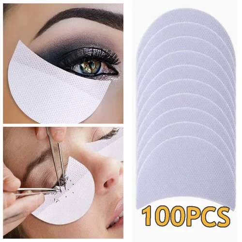 30/60/100 Uds plantillas de maquillaje de ojos pegatinas de sombra de ojos desechables protector de delineador de ojos pestañas injertadas aislar parches de eliminación de pestañas