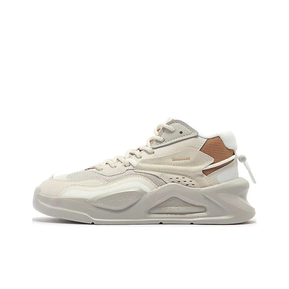 361 Abrasion Resistant Slip Resistant Abrasion Resistant Slip Resistant Mid top Skateboard Shoes Women's Beige Brown 682436621/