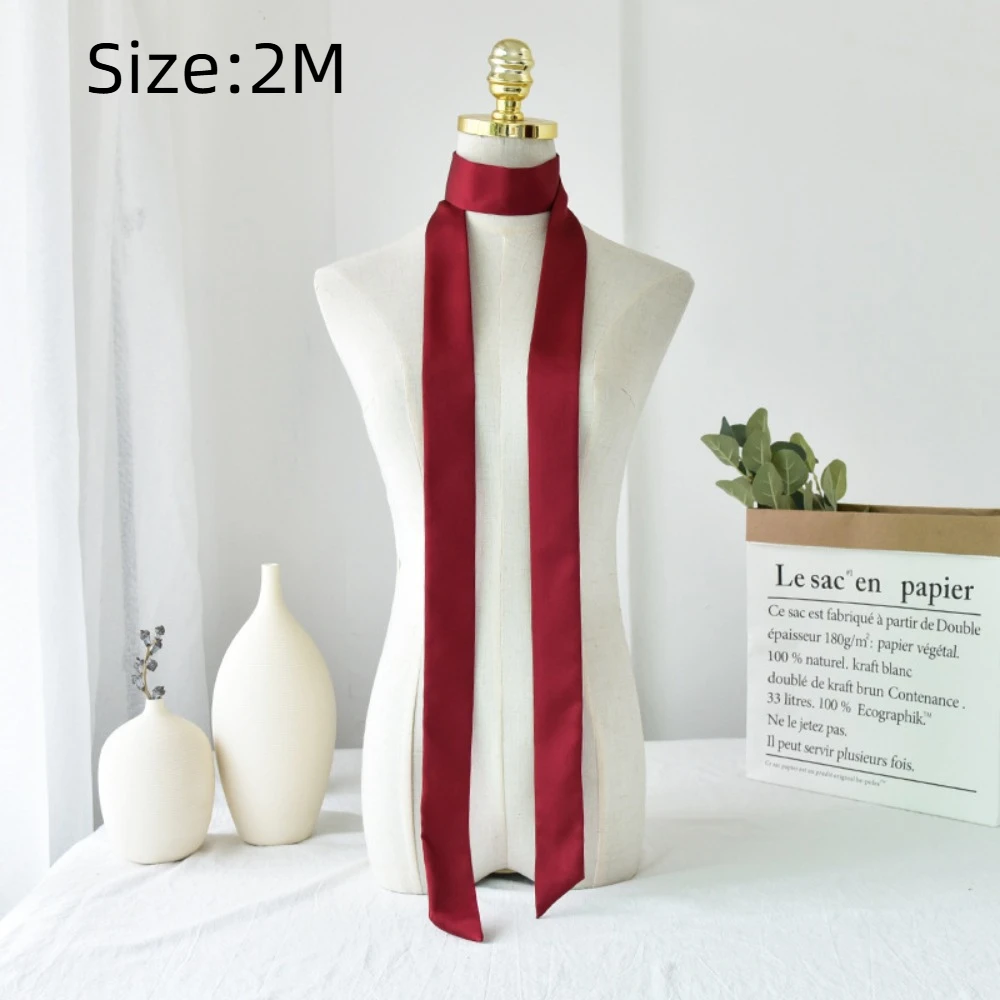 Delicata sciarpa per capelli lunghi, fascia in seta, fascia per capelli, tinta unita, elegante nastro, elastici per feste