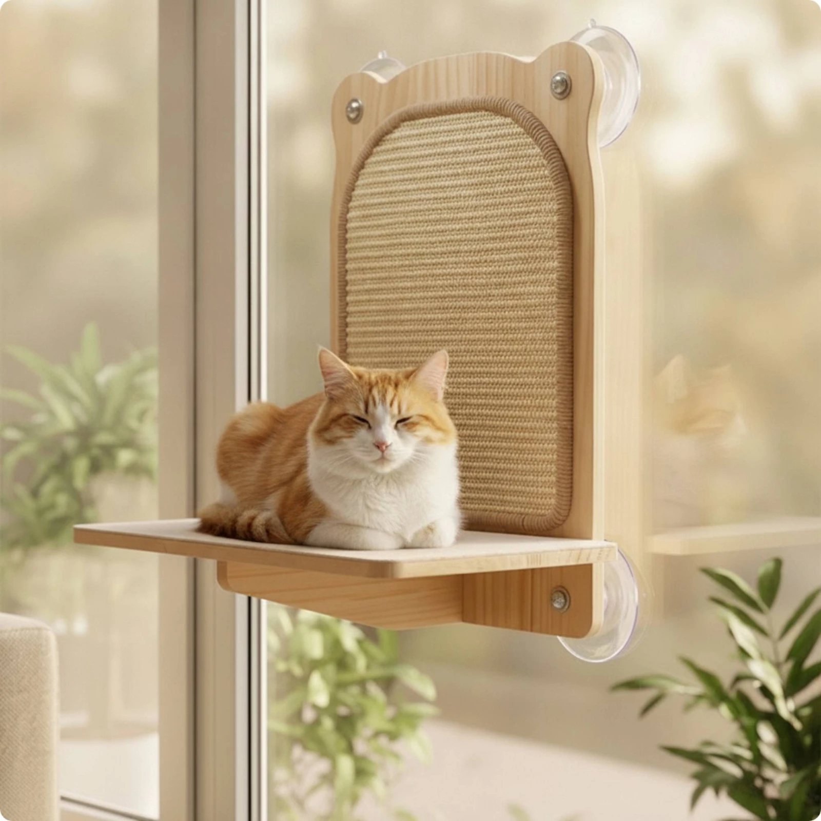 Когтеточка-лежанка для кошек н – обзор и цена Cat Window Perch