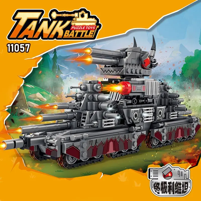 World of Tanks - Ultimate Form of Leviathan Tank (KV44) Building Blocks for Boys - WWII Hell Karl-Gerat