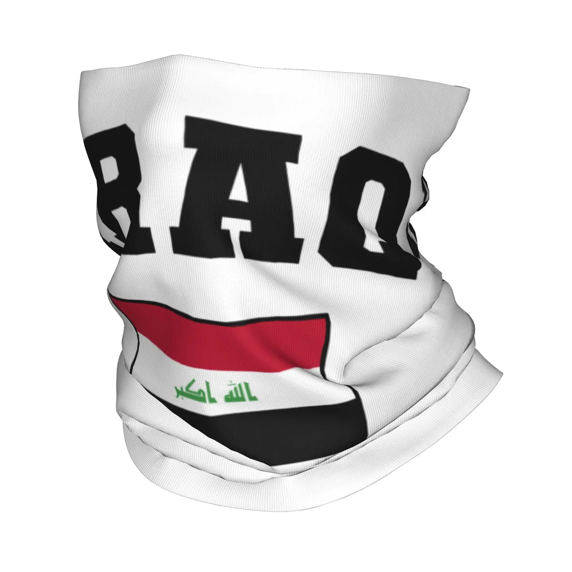New IRAQ Flag Country Proud Bandana Neck Gaiter Printed Souvenir Balaclavas Face Scarf Multifunctional Headband for Men Women Ad