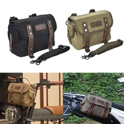 Motorcycle Universal Waterproof Canvas Tool Side Pouch Luggage Travel Bag Saddlebag For Harley Softail Dyna Custom