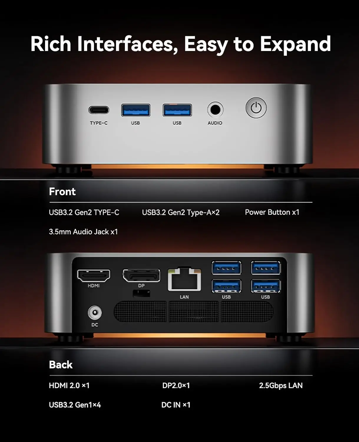 Kamrui Mini PC AMD Ryzen7 6800H 32GB LPDDR5 512GB PCIeSSD tot 4,7GHz WIFI6 BT5.2 Win11pro Dual Channel Desktop Gaming Computer