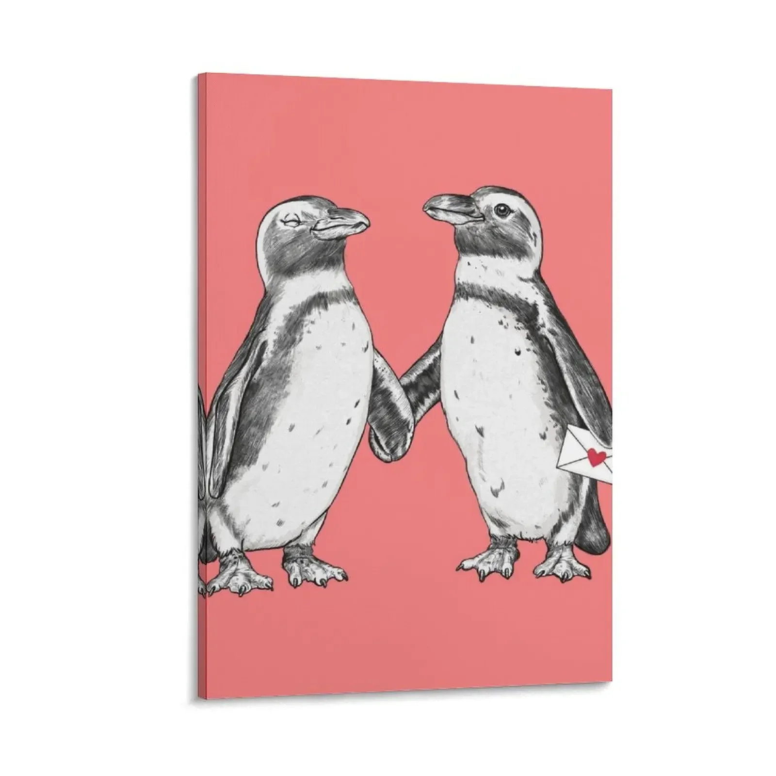 

Penguin couple Canvas Painting art mural office decoration Picture on the wall