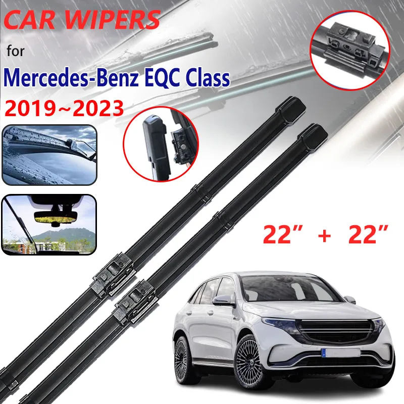 

for Mercedes-Benz EQC Class 2019 2020 2021 2022 2023 Front Rear Wiper Blade Rubber Rain Brush Auto Windshield Wiper Accessories