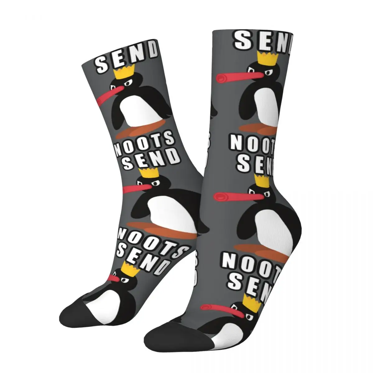 

Sock for Men Send Noots Hip Hop Harajuku Noot Pingu Pinga Penguin TV Happy Quality Pattern Printed Boys Crew Sock Casual Gift