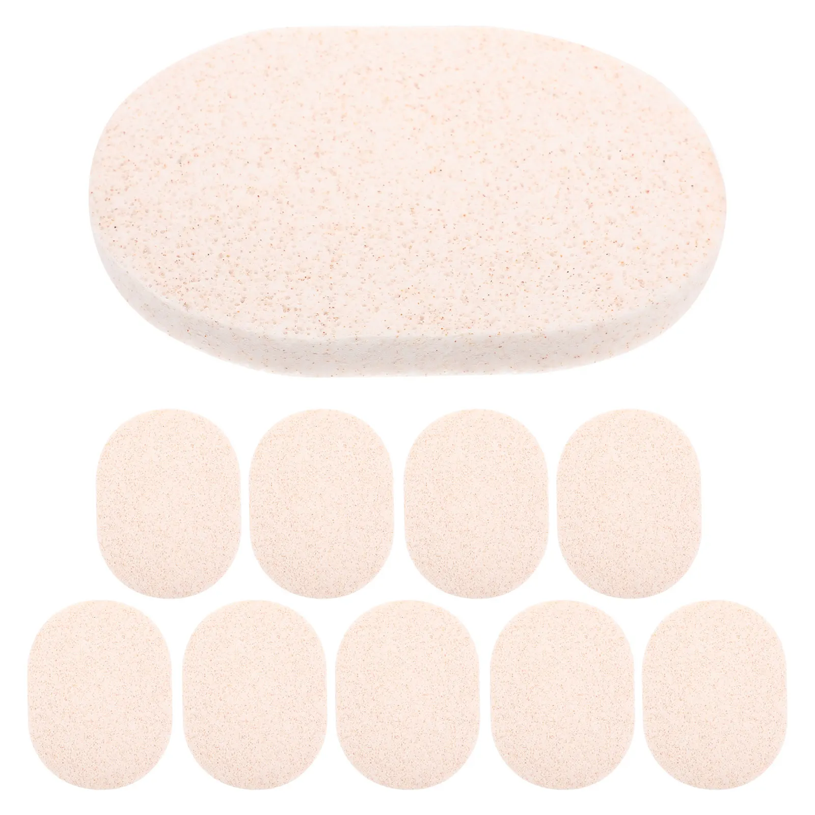 

10pcs Facial Cleanser Sponges Exfoliating Scrubber Travel PVA Reusable Compact Face Cleaner Soft Sponge Multi Function