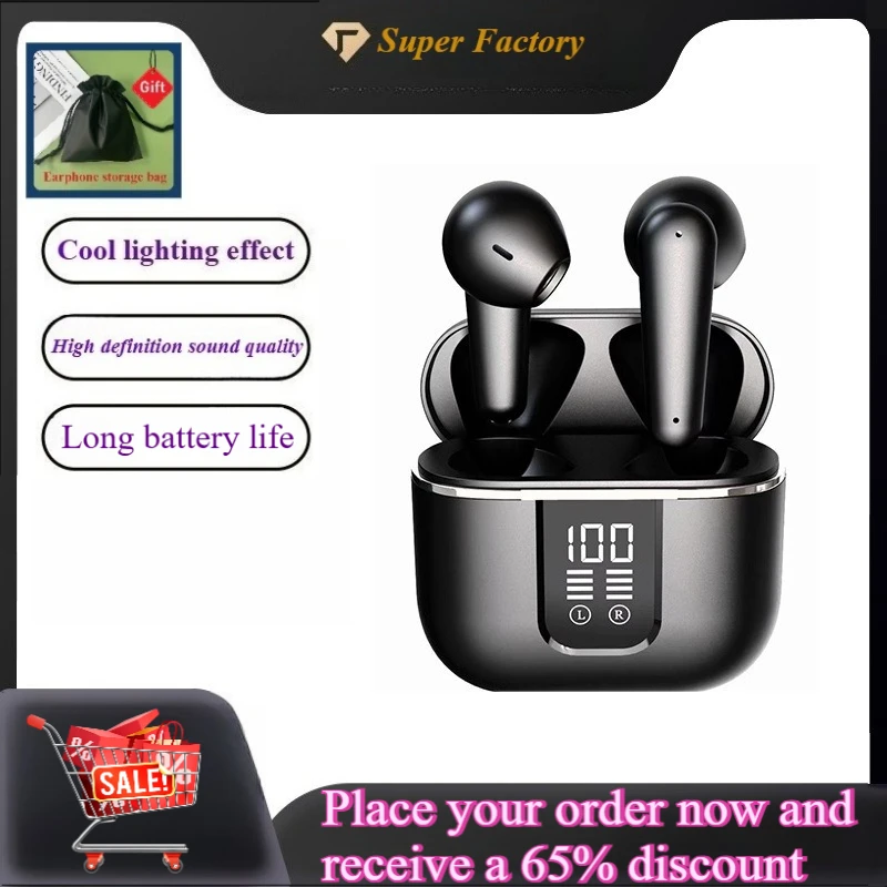 

Tws wireless Bluetooth headphones with noise reduction, compatible with Apple and Xiaomi, new digital display sports headphones