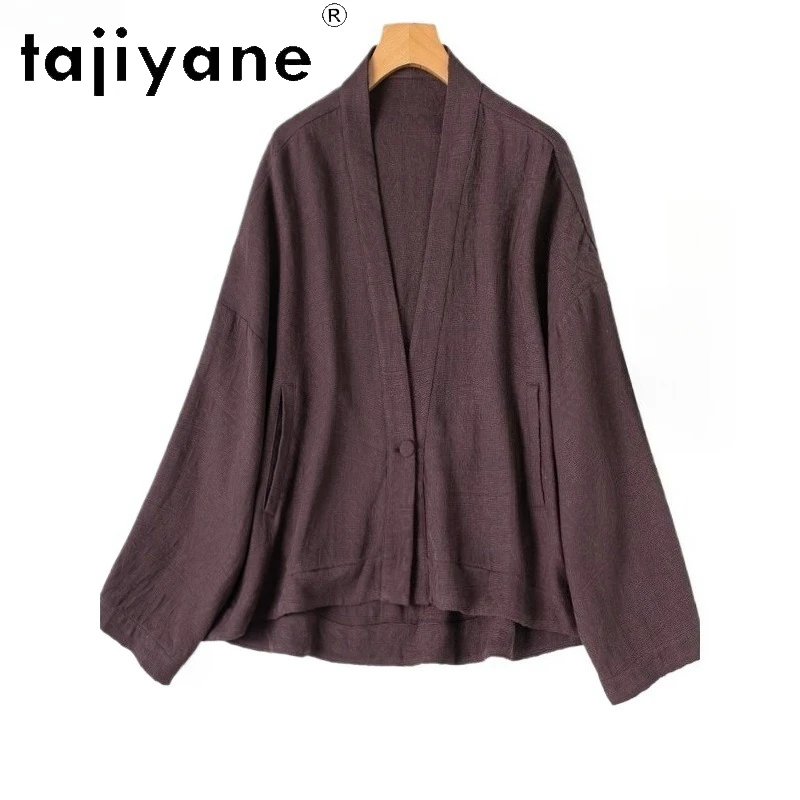 

TAJIYANE 100% Real Mulberry Silk Blouse for Woman Old Money Style Grey Purple Shirt Retro Spring Tops 2026 Women Clothes одежда