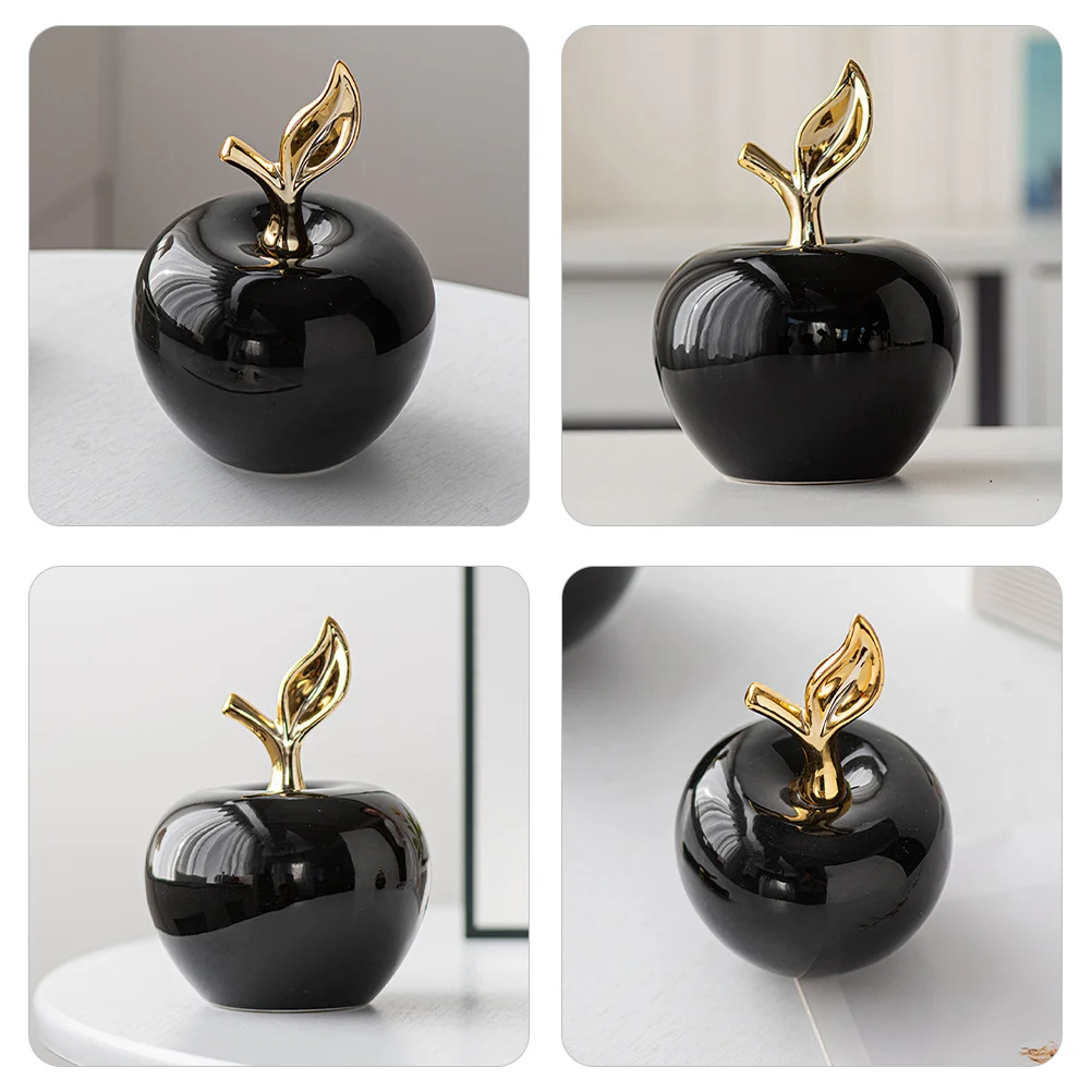 

Decorations for Living Room Apple Modeling Statue Artificial Fruits Ceramic Apples Home