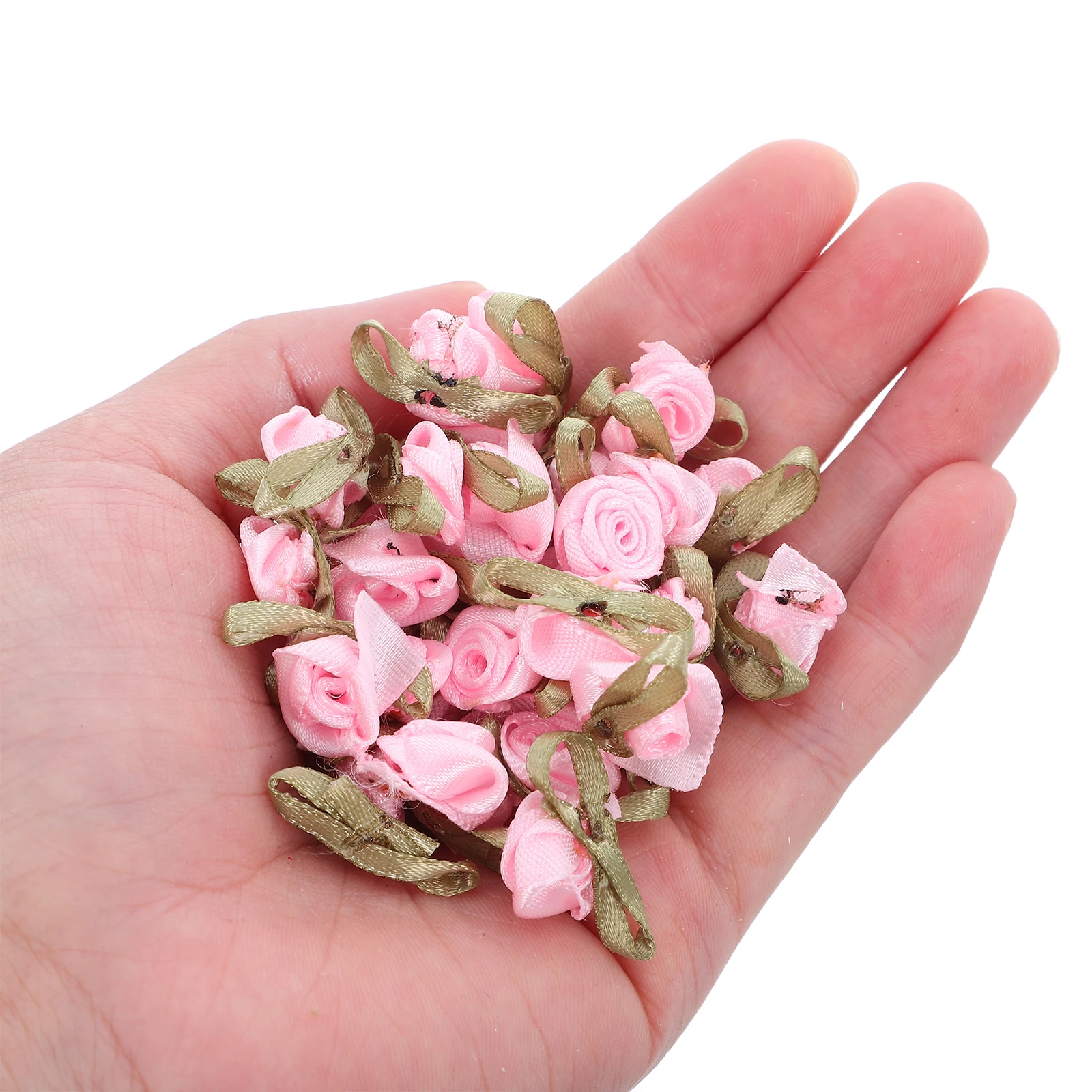 

100 Pcs Mini Roses Flower Decorations Artificial Supplies Bags for Scrapbooking