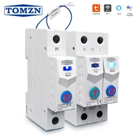 TOMZN TUYA 1-63A 1P 2P WIFI interruptor inteligente medidor de energía disyuntor voltaje corriente fuga protección de temperatura corte L + N