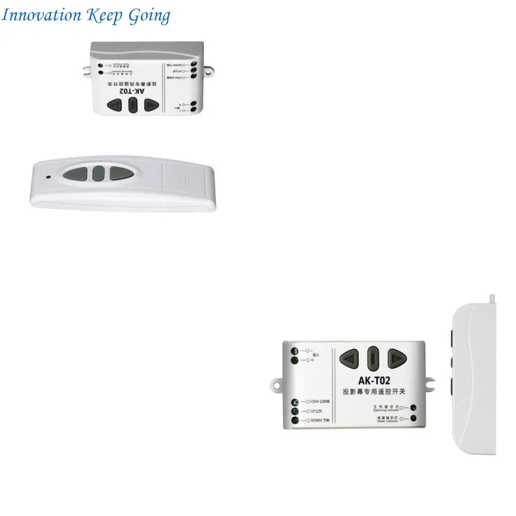 

E65C AC220V RF Беспроводные дистанционные переключатели Передатчик + приемник для проекционного экрана