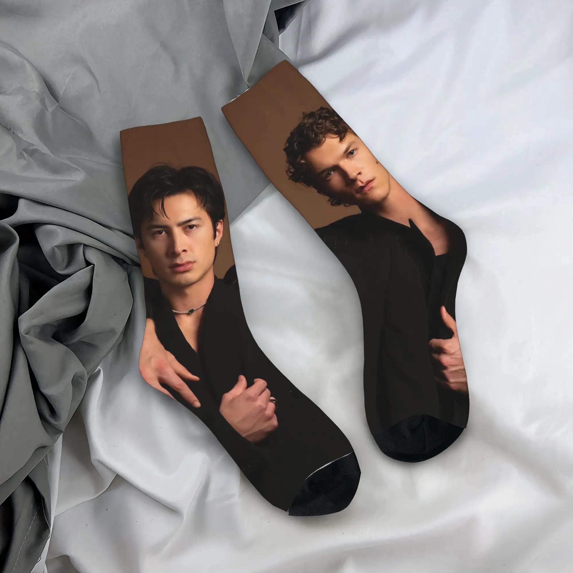 

Забавные спортивные носки с принтом «Соревнование»: Хадсон Уильямс и Коннор Сторри, полиэстеровые носки унисекс с нескользящей подошвой