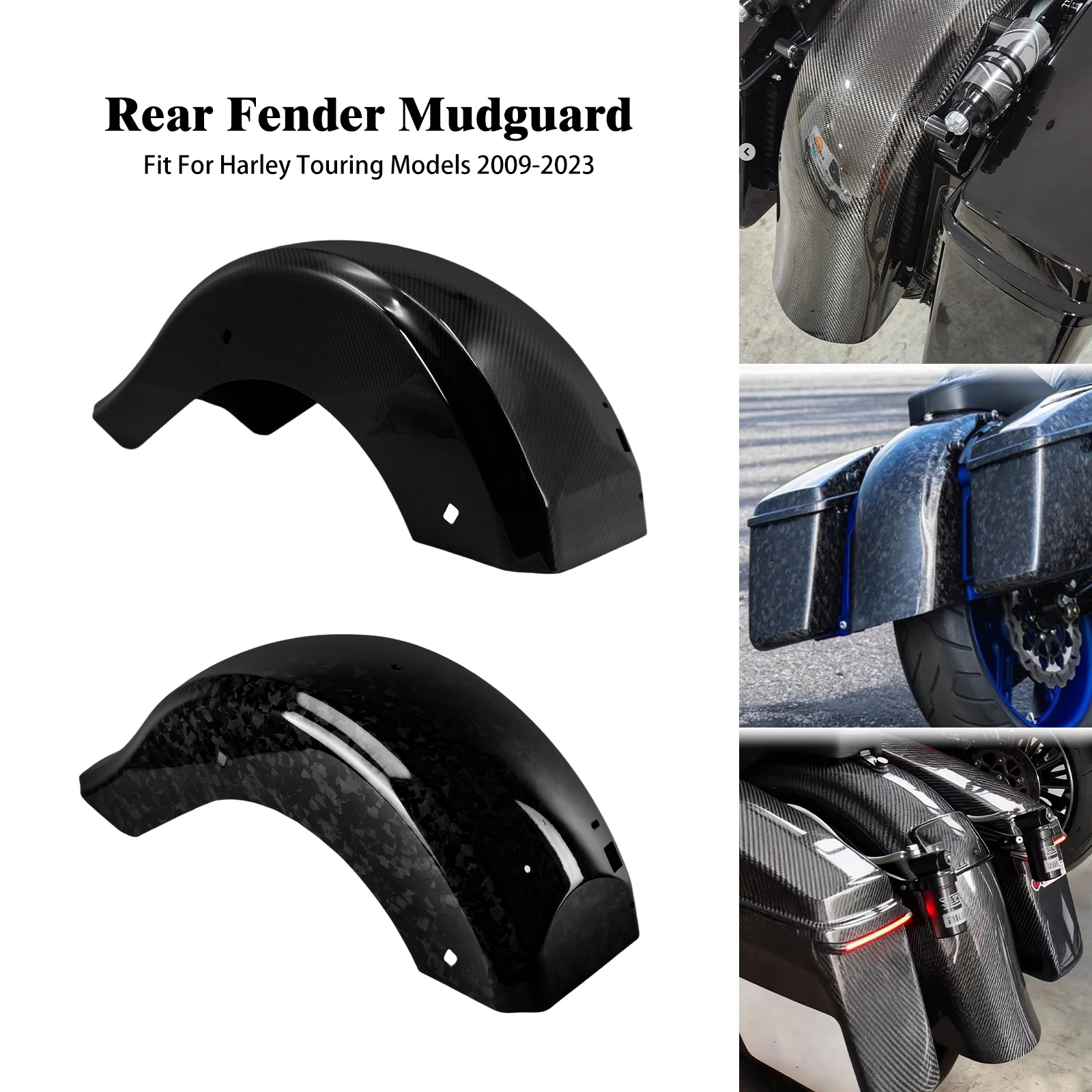 

Motorcycle Rear Fender Wheel Faring Guard For Harley Touring Electra Street Glide Road King FLTRX Ultra 2009-2023 Rear Mudguard