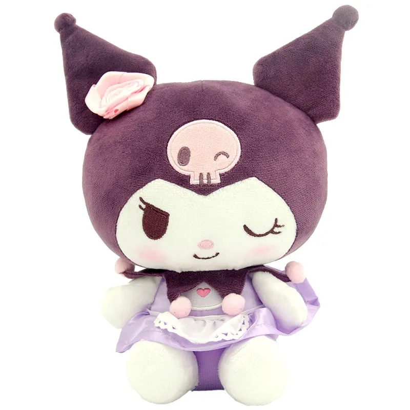 2025 Sanrio Rose Series Plush Doll Kawaii Hello Kitty MyMelody Pillow Backpack Pendant Cartoon Kuromi Children's Birthday Gift