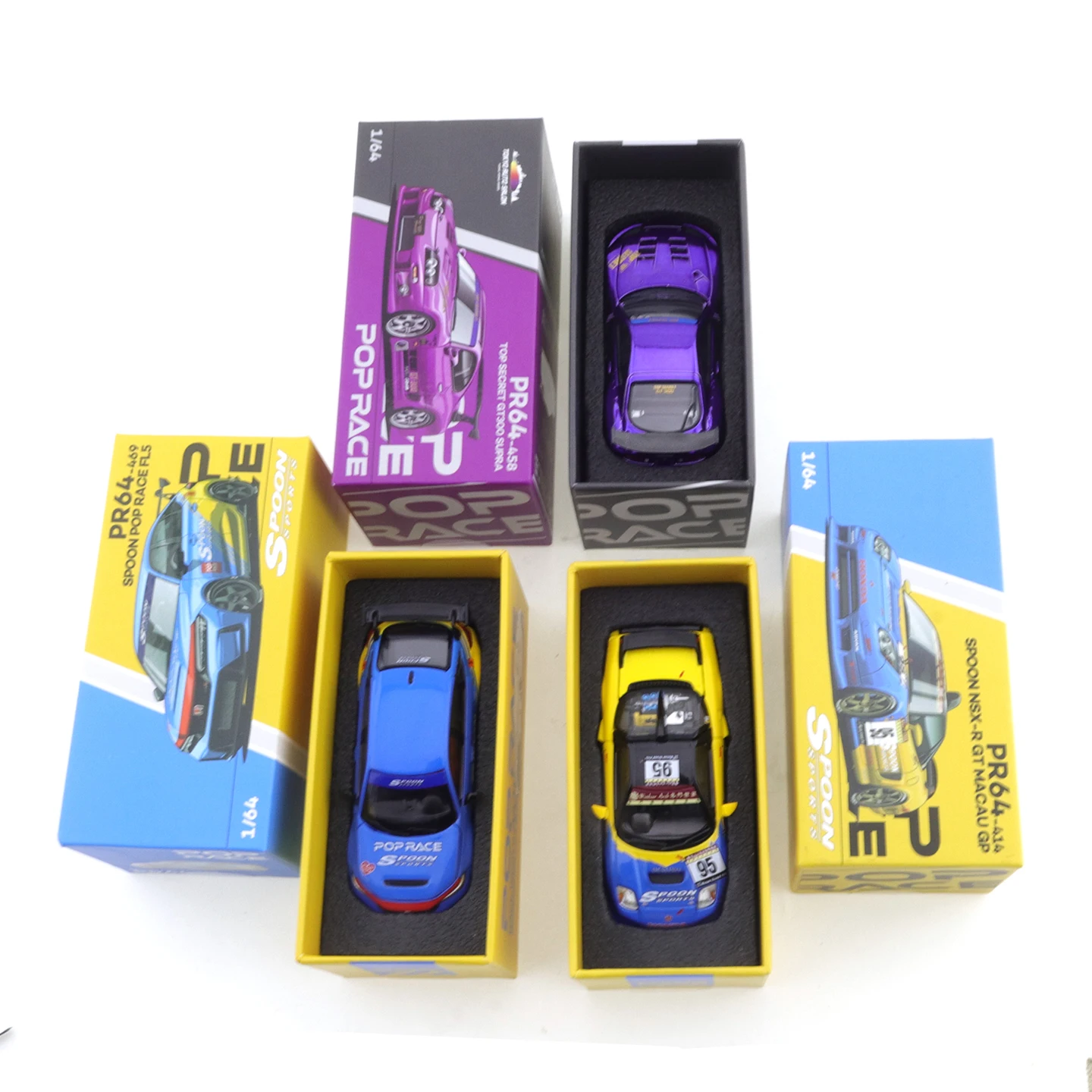 

XCARTOYS 1:64 Tokyo Renovation Show Hong Kong Station Honda NSX-R Toyota GT300 Exhibition Limited Edition Alloy Model