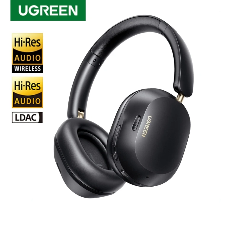 UGREEN Max5c Wireless Bluetooth Headphones 43dB Hybrid Active Noise Cancellation Hi-Res LDAC 75H Spatial Audio Earbuds Headset