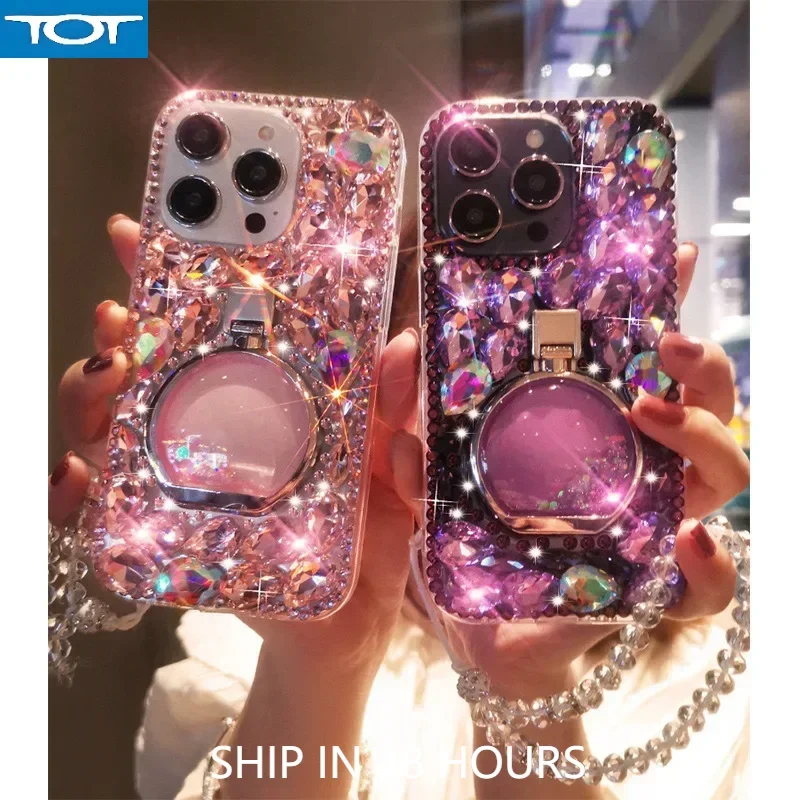 

Роскошный чехол для телефона с блестящими кристаллами и стразами, ромбовидный дизайн, чехол для Samsung Galaxy S24, S25, S20 Plus, S21 FE, S22, S23 Ca