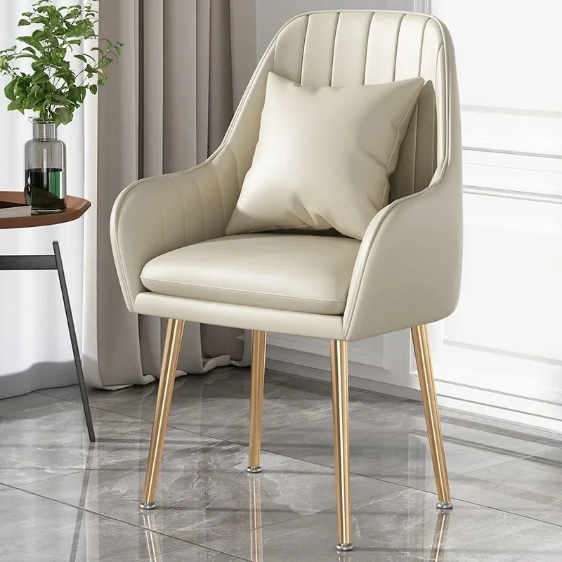 Simple Dining Chair Internet Celebrity Nordic Ins Style Makeup Chair Girls Bedroom Backrest Nail Chair Dressing Table Stool