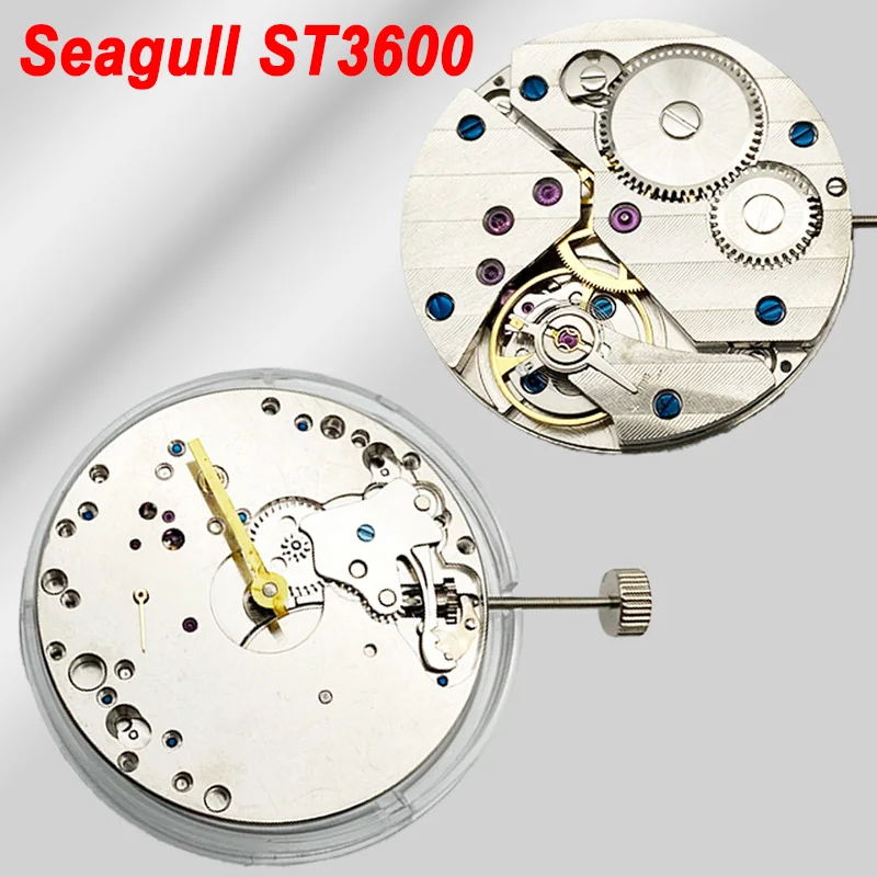 Seagull ST3600 Movimento Mecânico ST36 Relógio Masculino ETA 6497 Enrolamento Manual 17 Caixa de Pedras Preciosas, 9H Pequeno Segundo Mecanismo Mod
