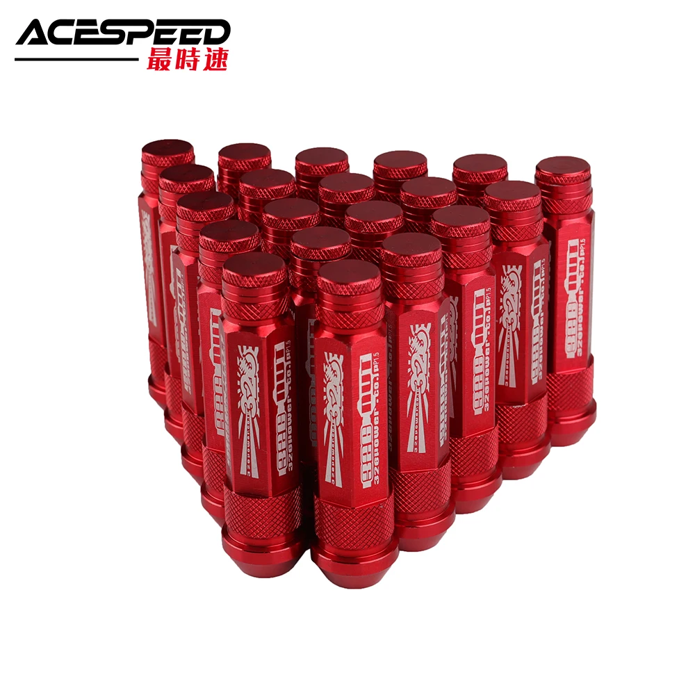 Alloy Aluminum extend 90MM Wheel Lug Nut With\\ Caps For Honda Toyota 20 Pcs/set 326 Power