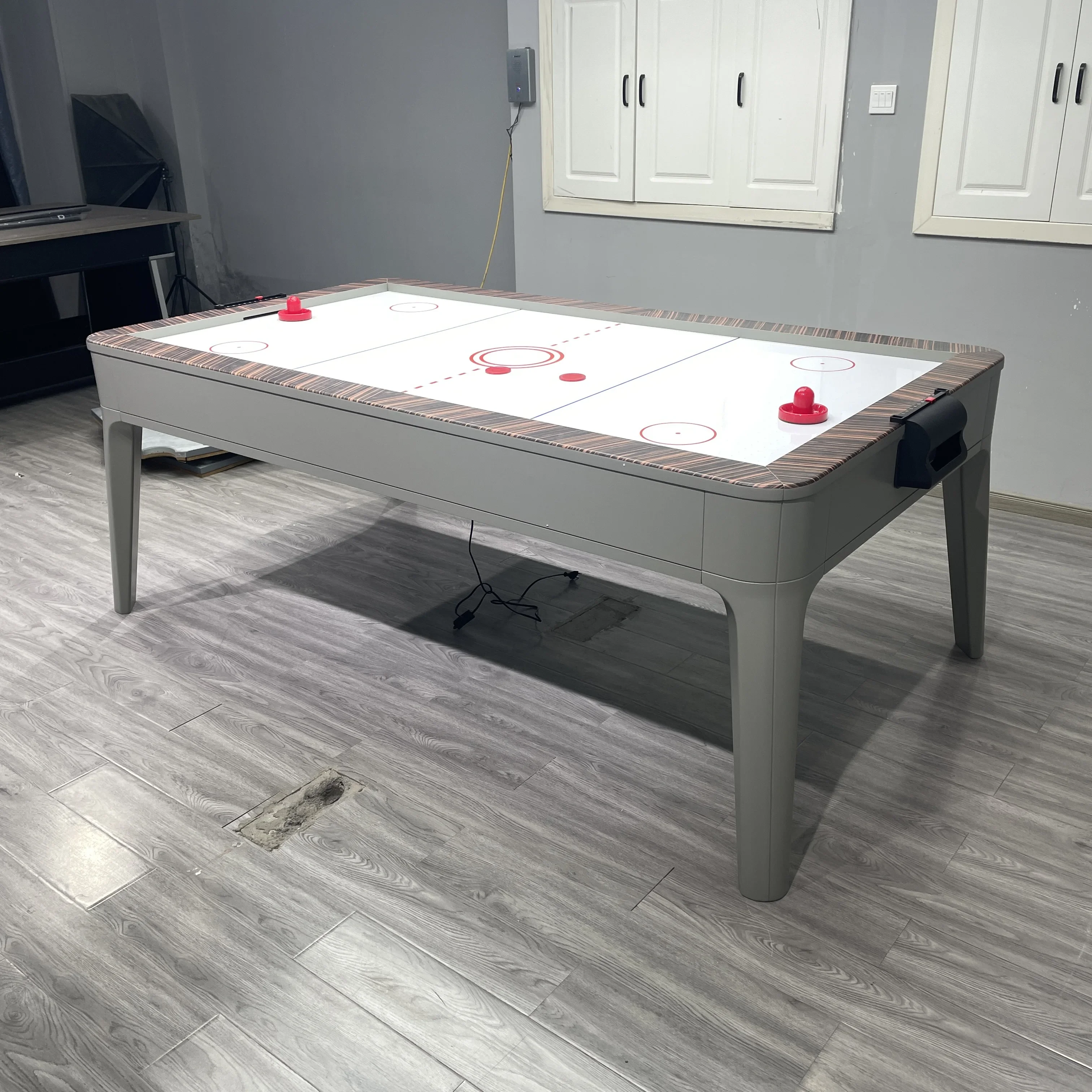 Fotografia 3: Mesa de Air Hockey Mini Dobrável de Madeira para Interiores, Brinquedo Esportivo, Mais Vendida da Fábrica