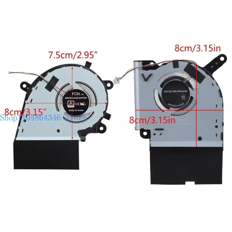 5asd CPU GPU Cooling Fan Cooler Radiators for Strix G512LV G512LW G712LV G712LWS