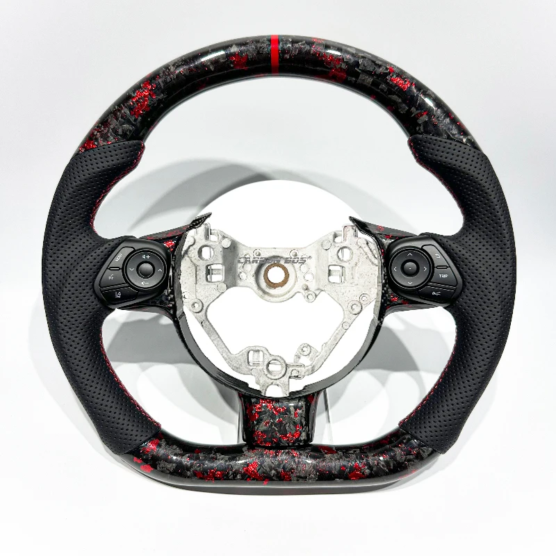 Factory Direct Sales Red Forged Carbon Fiber for Toyota GT 86 Steering Wheel Quality Racing Wheel for Toyota GT 86 2012-2016 New