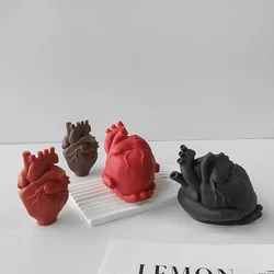 Simulation Heart 3D Silicone Mold DIY Aroma Candle Plaster Ornaments Molds Human Heart Resin Decoration Mould