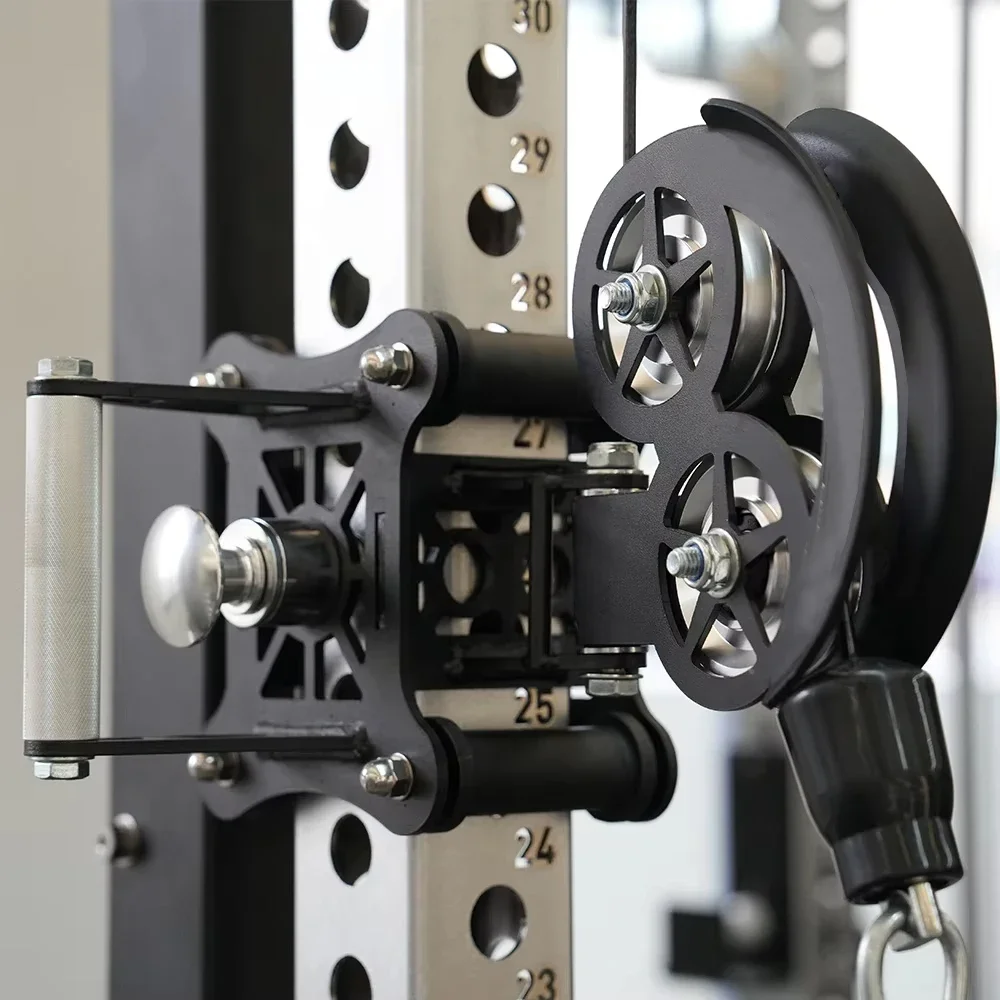 Unisex Comprehensive Trainer Half Frame Barbell & Bench Lifting Rack Multi-Functional Smith Machine Exercise Squat Smith Rack