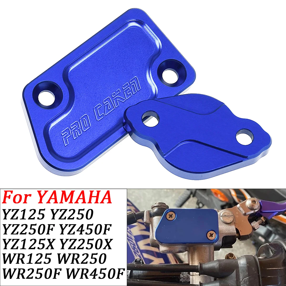 

CNC Front Rear Brake Reservoir Cover For YAMAHA YZ125 125X 250 250X 250FX 450F 450FX WR250F WR450F 2007-2017 2018 2019 2020 2021