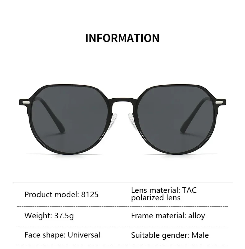 3-in-1 polarisierte Sonnenbrille für Herren, magnetisch, zum Anklipsen, Metallrahmen, optisch verschreibungspflichtige Brillen, Magnet, Brillenclips – Detail 9