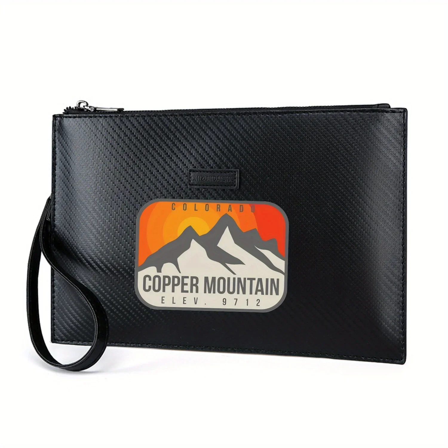 

Дизайнерский логотип Colorado Mountain Sunset Elegancka мужская сумка из искусственной кожи с принтом, модная и практичная для повседневной носки