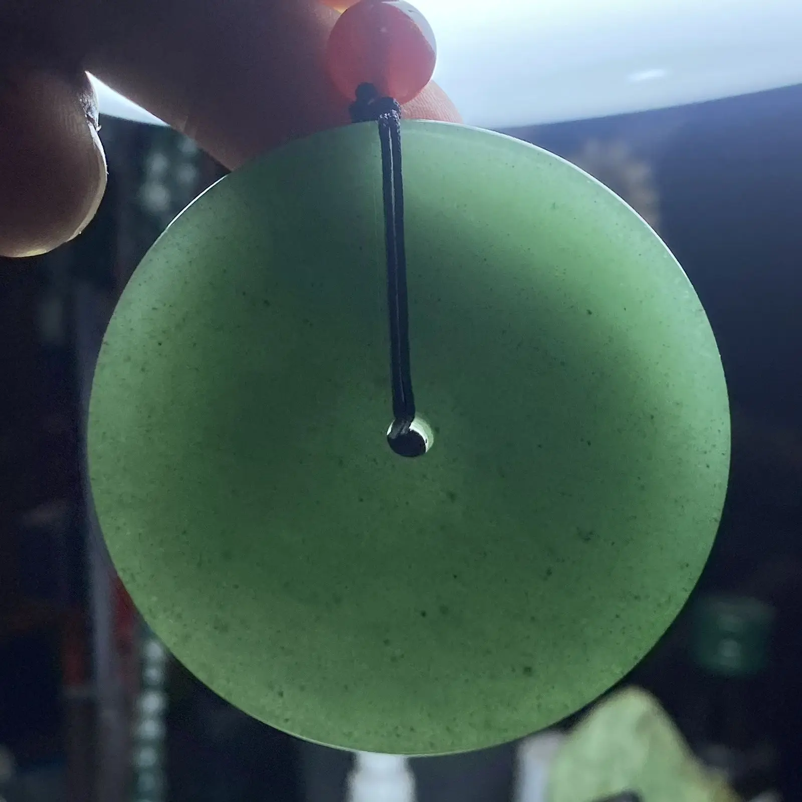 الطبيعية دونغلينغ اليشم سوار القلب السلامة مشبك مقبض قطعة عين القط