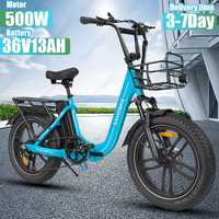 C05 Pro EBike 500W Motor 36V13AH Lithium Battery LCD Color Display Electric Bicycle 20-inch Travel Foldable Tire Electric Bike