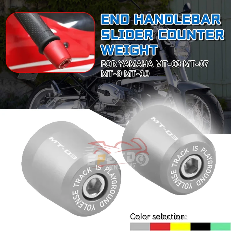 Para yamaha MT-03 MT-09 MT-10 MT-07 mt07 mt09 motocicleta lidar com barra final guiador apertos termina tampa plug slider contrapeso capa