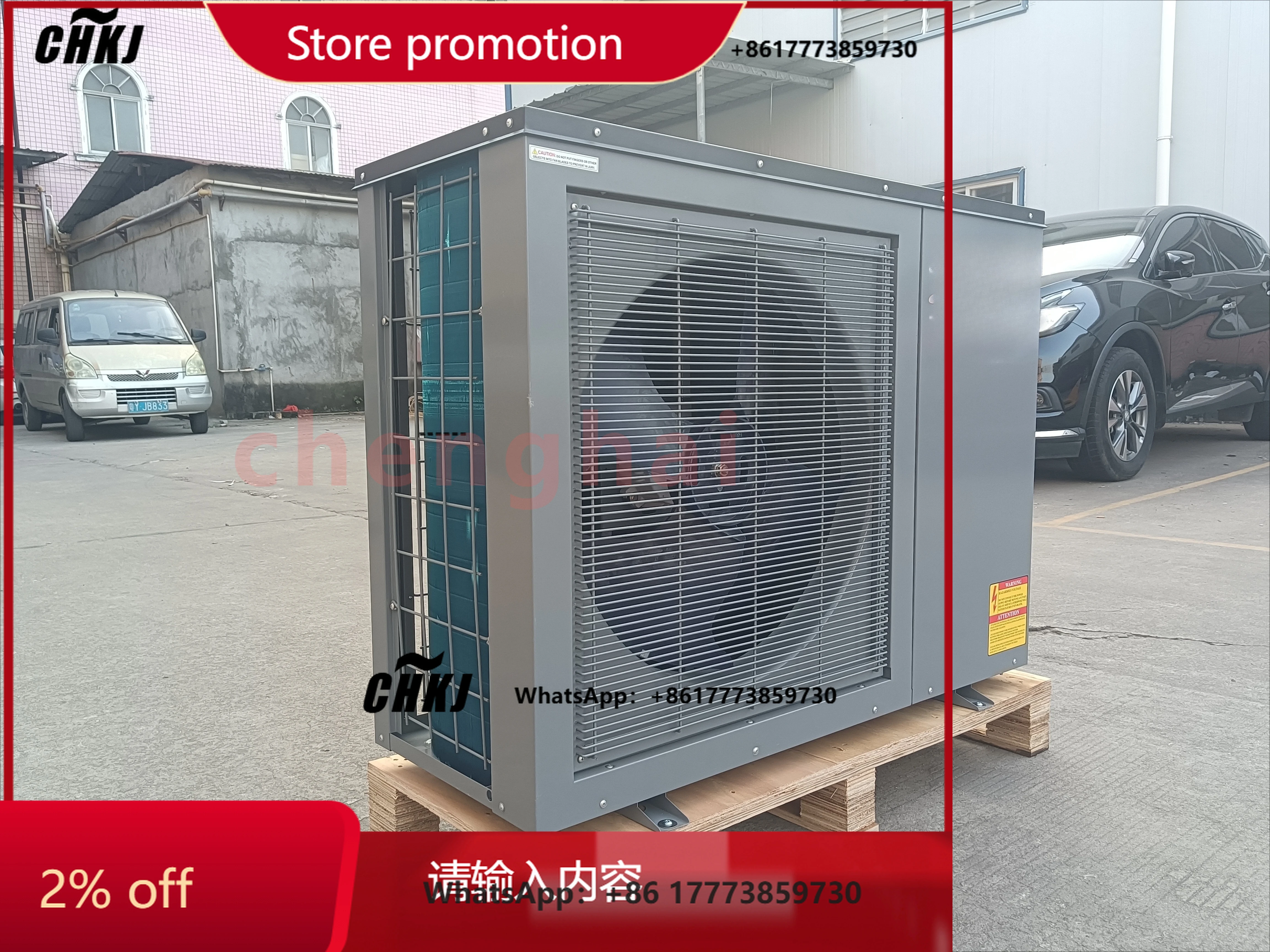 CHKJ for 11KW EVI+DC Inverter Monoblock Heat Pump Electric Air to Water Heater for Household Outdoor Hotel Use R32