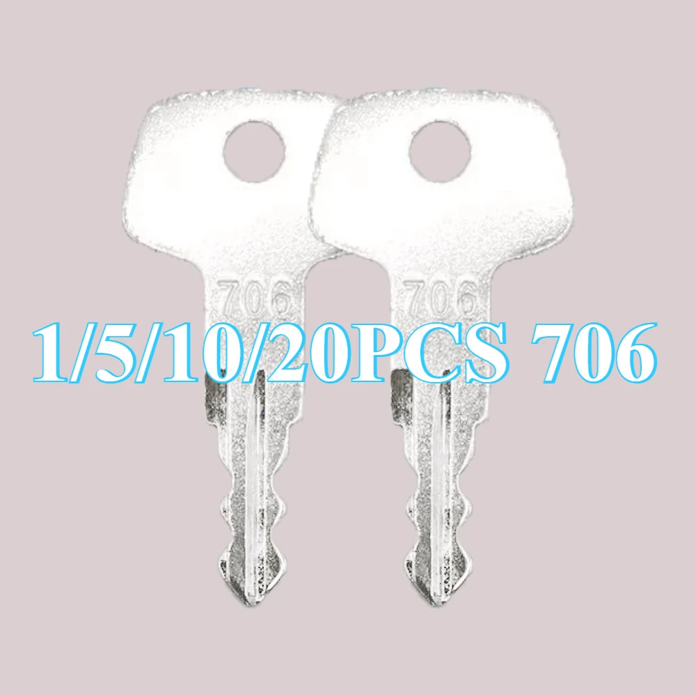 1/5/10/20 PCS 706 Ignition Key For Excavator Fuel Cap Fuel Cap Key