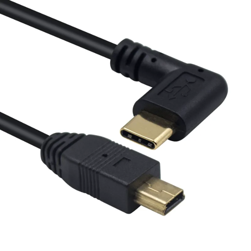 Angle USB Type C to Micro USB Cable, 90 Degree USB-C Male to Micro-B Male Adapter Converter for MacBook Pro, Laptop, Android