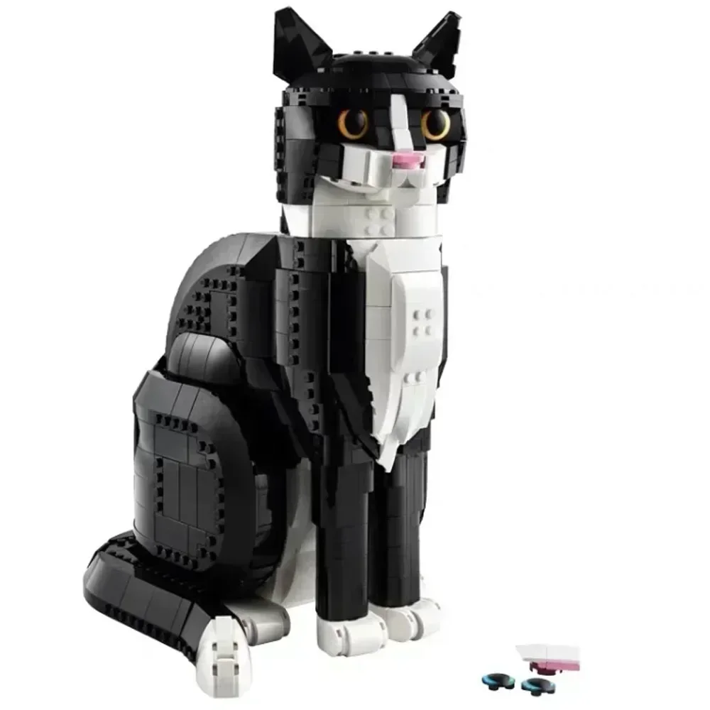 

1710Pcs MOC New 21349 Tuxedo Cat Building Blocks Creative Cartoon Animal Assembly Diy Educational Puzzle Party Favors Gift