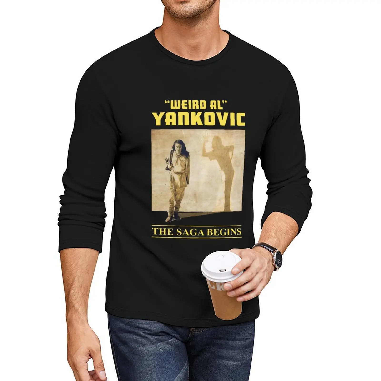 The Saga Begins Weird Al Yankovic Long T-Shirt boys white t shirts tees graphic t shirt mens graphic t-shirts big and tall