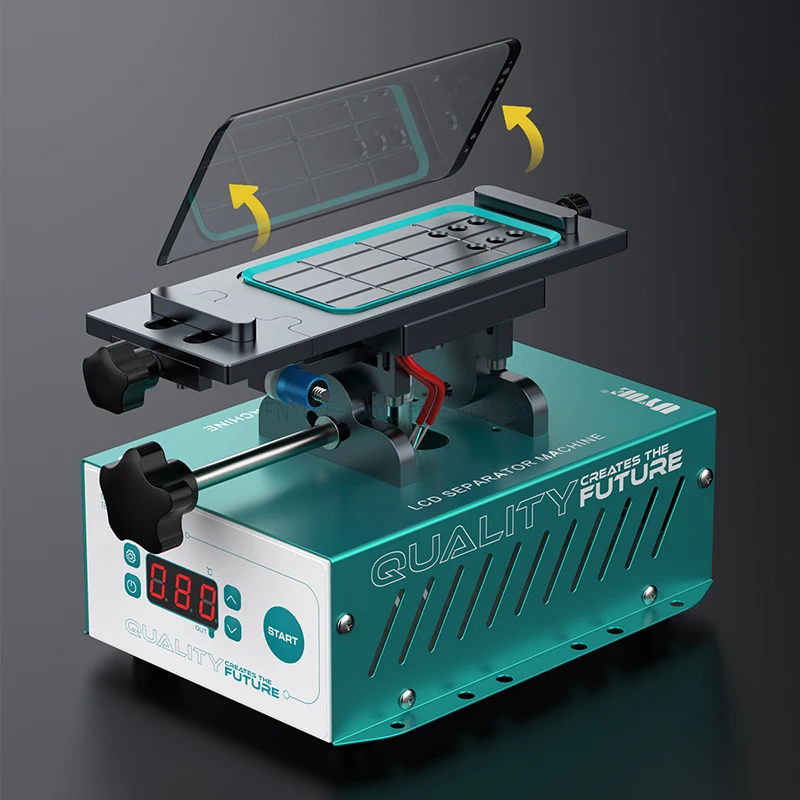 UYUE 958S-3 pemisah vakum, mesin terpisah layar LCD 958S-3 untuk alat perbaikan layar 7 "rotasi 360 45 pemisah kemiringan