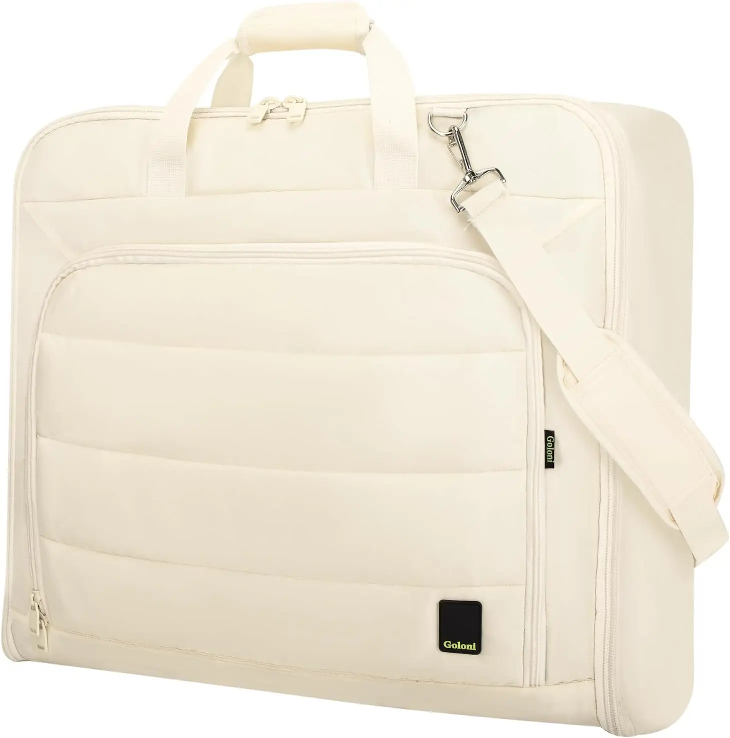 

Женская легкая водонепроницаемая дорожная сумка для одежды, складная сумка-даффл с плечевым ремнем для подвешивания одежды, бежевая