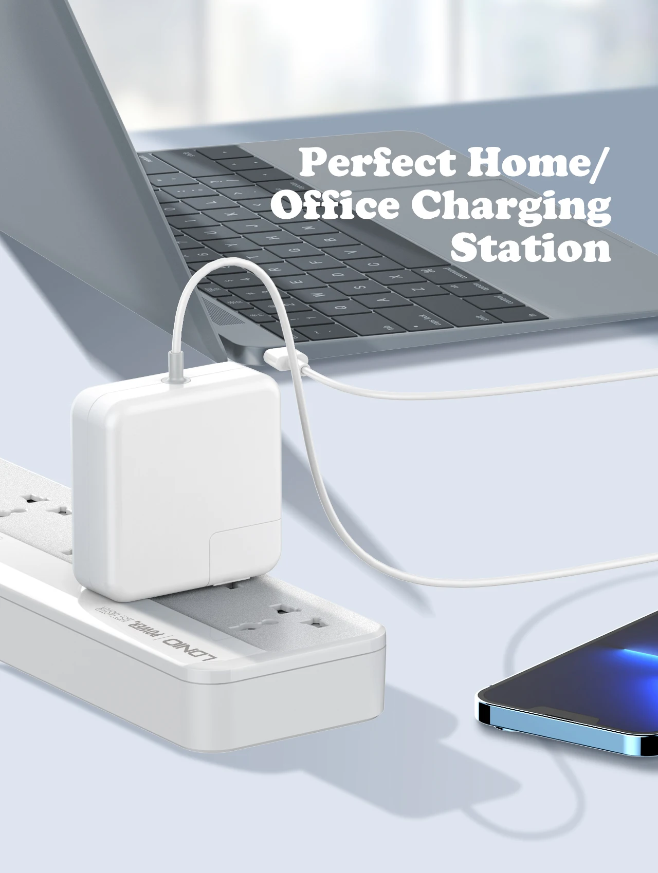 LDNIO 5 Outlet Power Strips 2M Extension Cord with 20W 4 USB Ports Universal Extension Board Electric Multi Power Socket SC5415