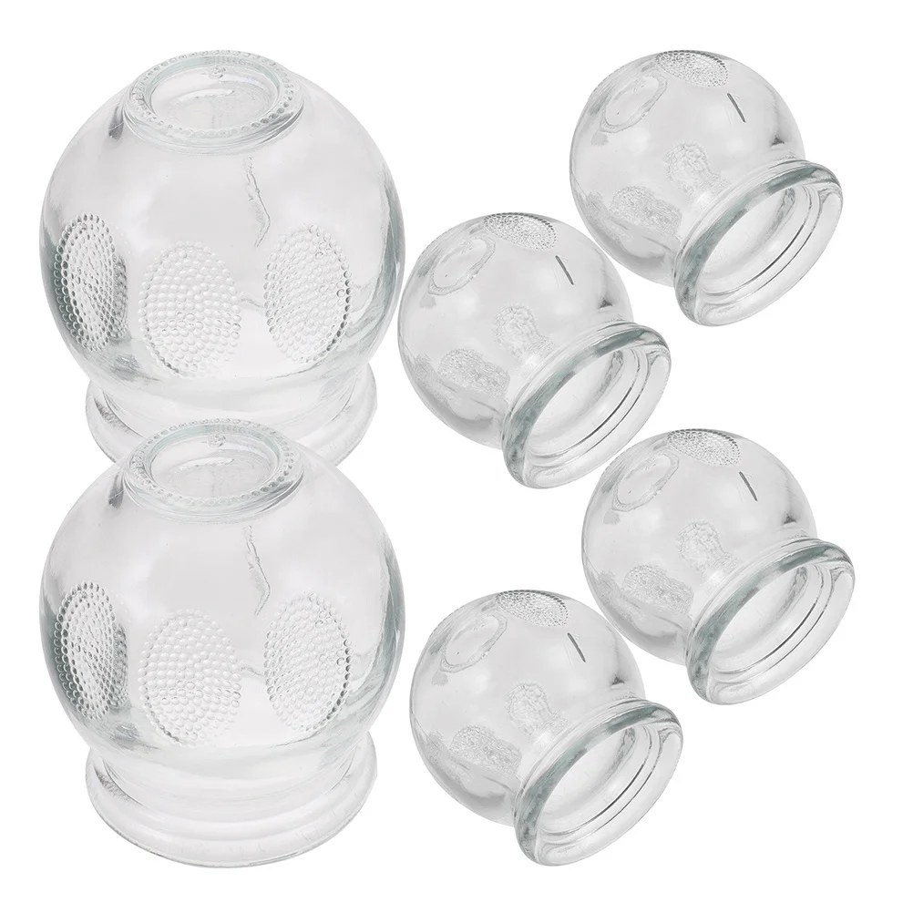 

6Pcs Glass Cupping Set Home Use Clear Jars Massage Relaxation Selfcare Joint Comfort Portable Traditional Method
