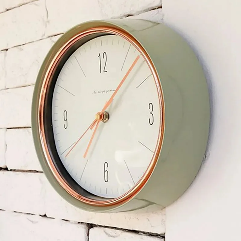 Living Bedroom Wall Clocks Silent Vintage Simple Battery Powered Wall Clock Luxury Aesthetic Fashion Bedroom Home Decoration