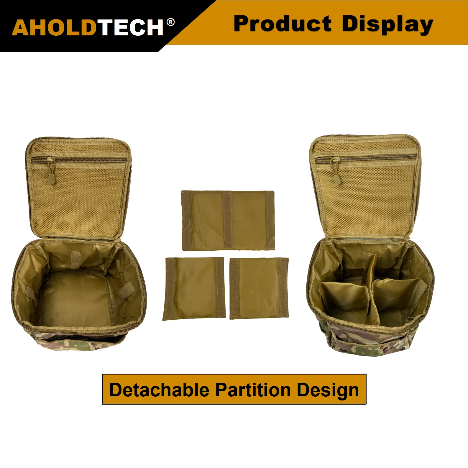 Aholdtech Tactical Storage Bag, Molle ao ar livre, Camping, Bolsa de piquenique, Mochila impermeável, Lancheira, Comida portátil, Grande capacidade